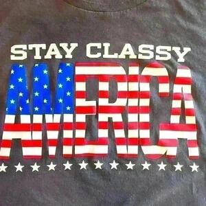 Stay Classy America 🇺🇸 Gray cotton T 27 P2P 3xl